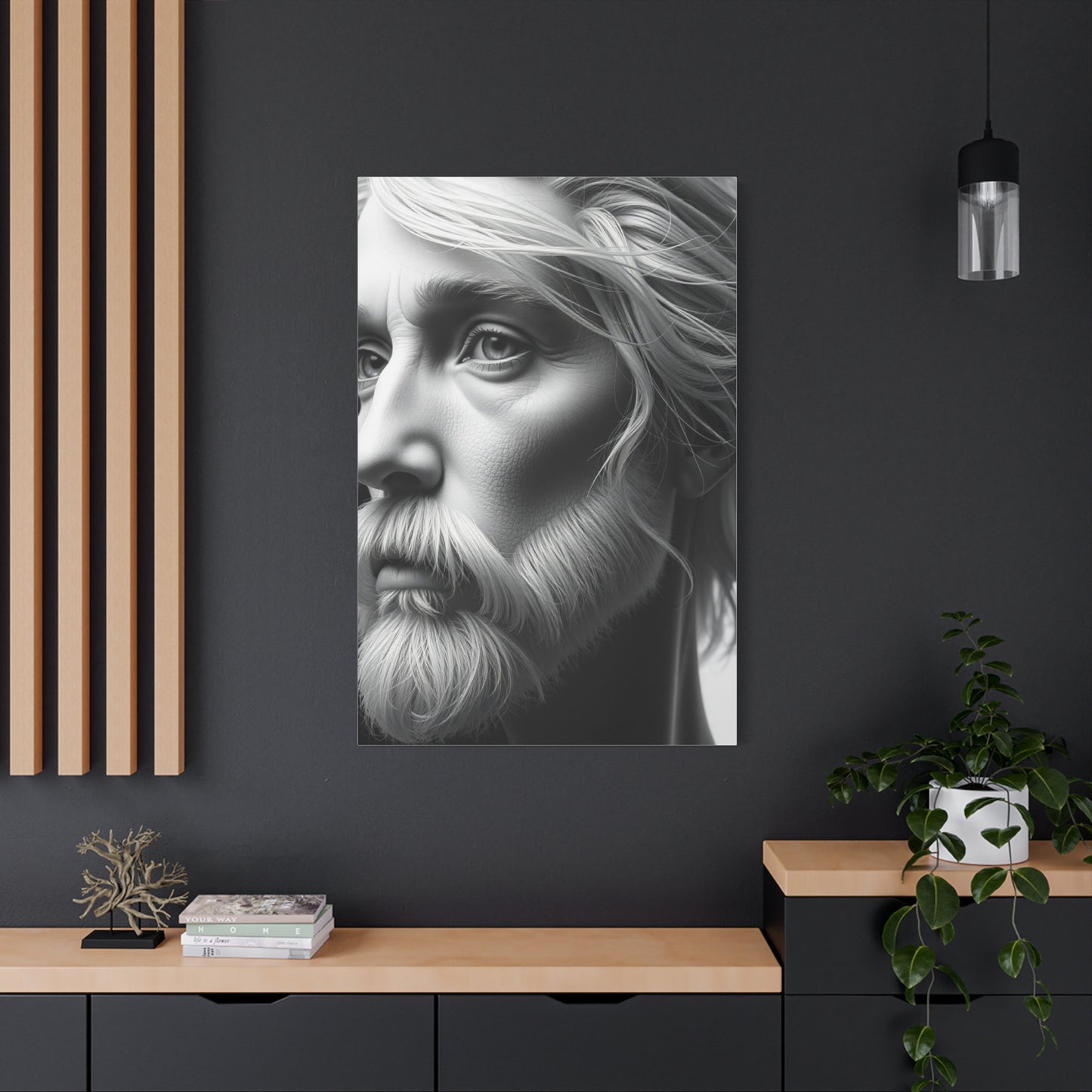 Gray & White Art Luxury Canvas Wall Art & Canvas Print