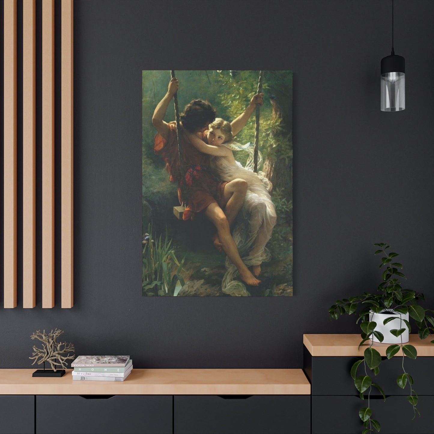 Couple in Swing Wall Art & Canvas Prints