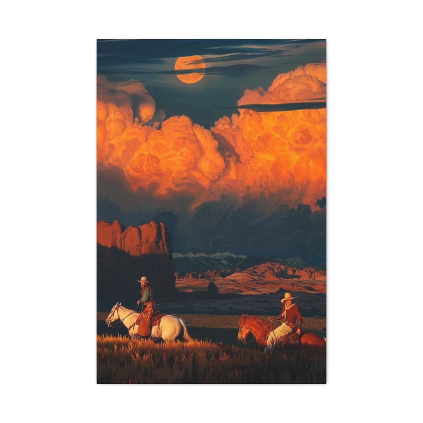 Cowboys In Grassland Wall Art & Canvas Prints