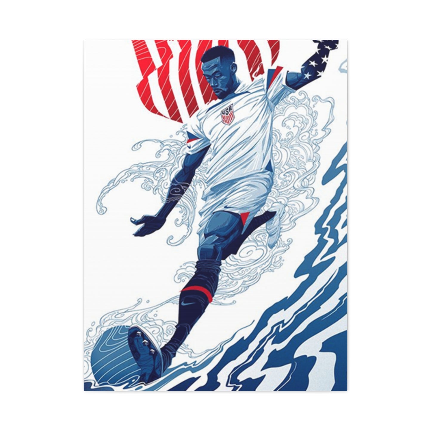 American Soccer Player Wall Art & Canvas Prints