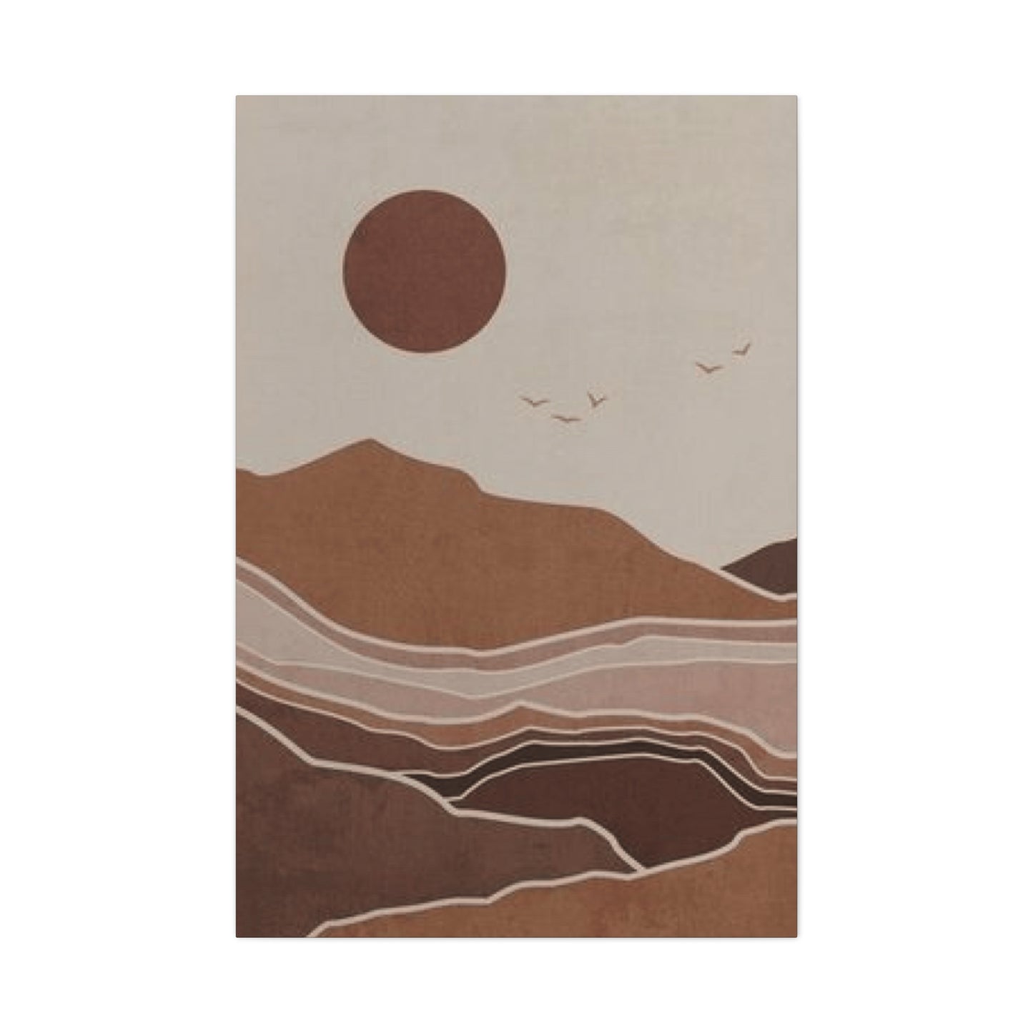 Brown Desert Painting Wall Art & Canvas Prints