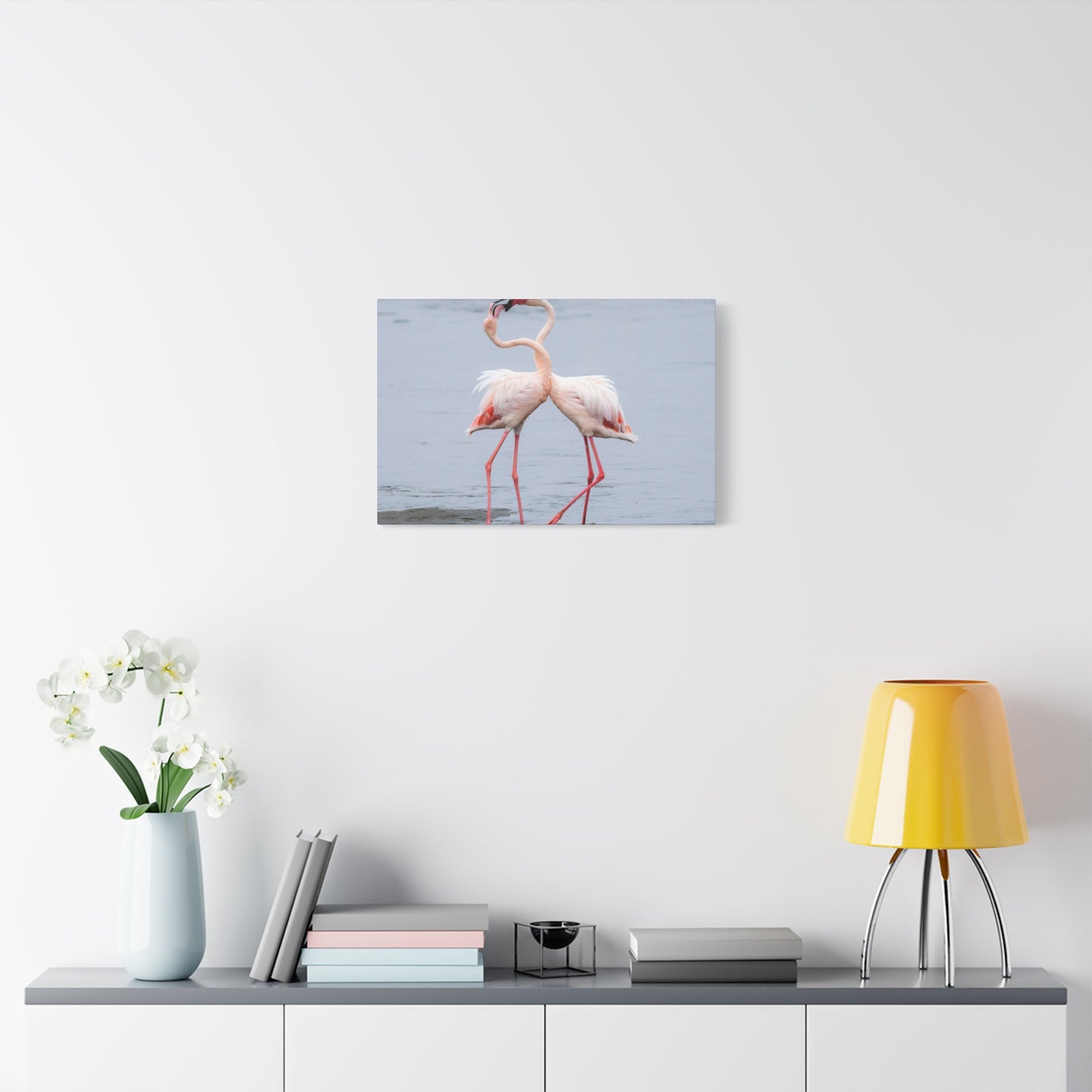 Pink Flamingo Love Wall Art & Canvas Prints