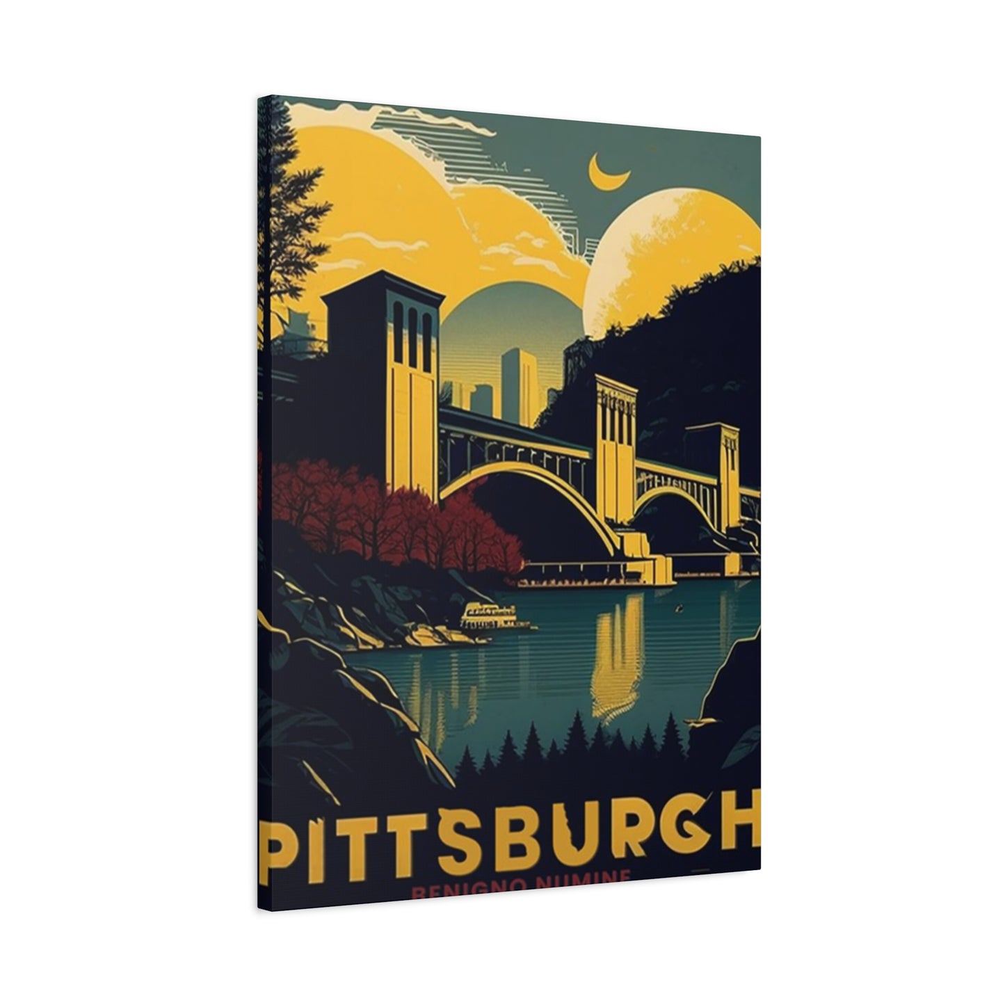 Night Sky Pittsburgh Poster Wall Art & Canvas Prints