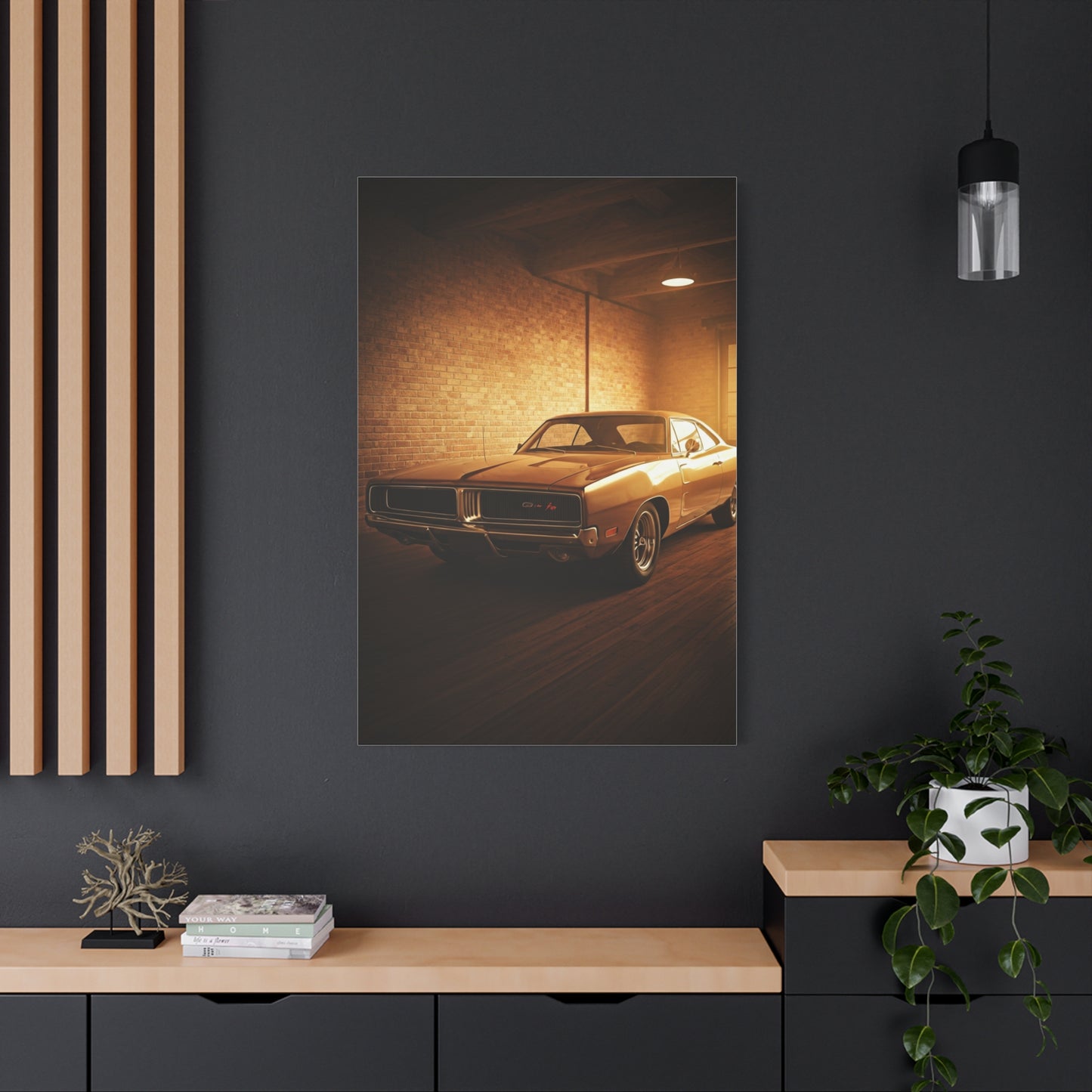 Dodge Charger R/T Restoration Garage Wall Art & Canvas Prints