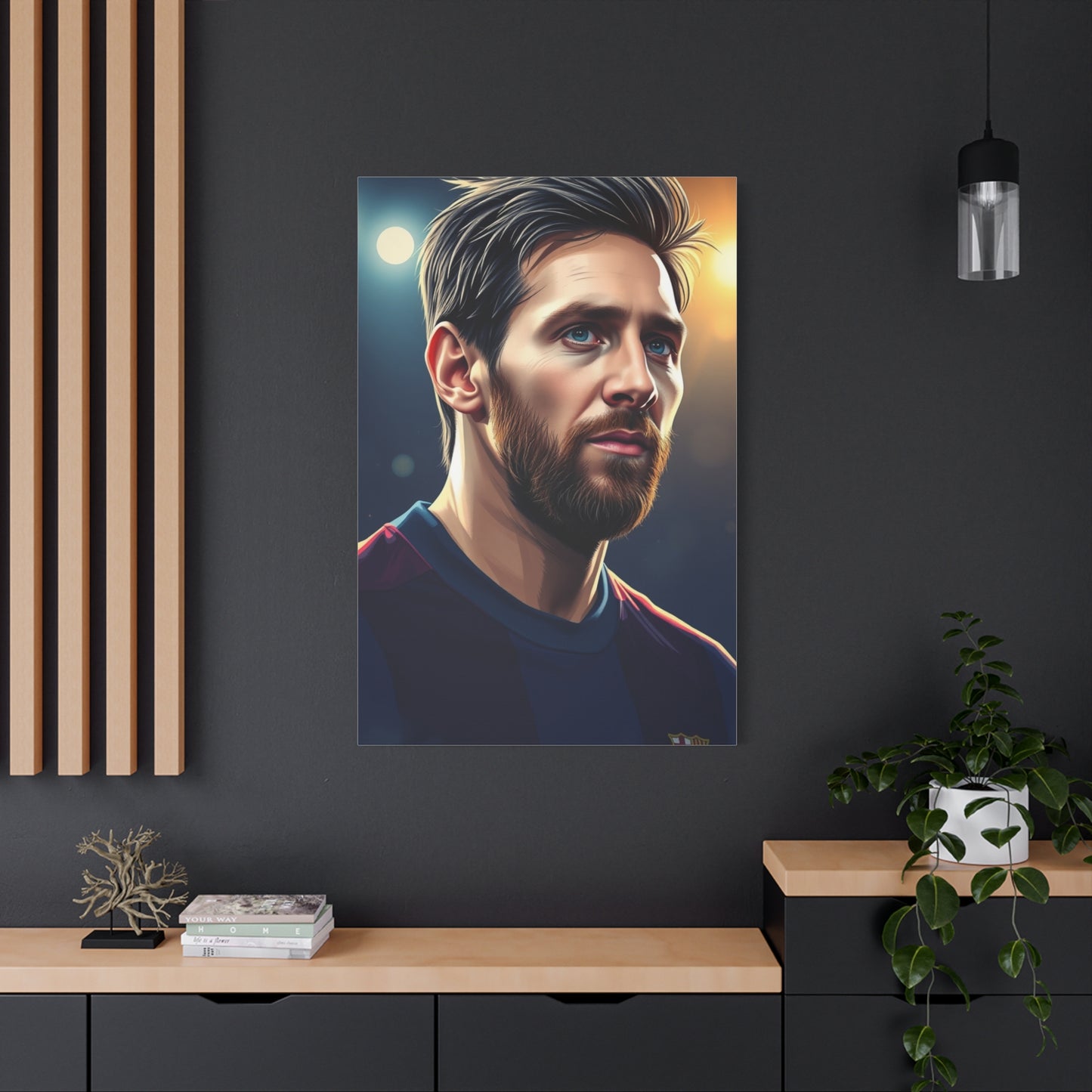 Lionel Messi Illustration Art Premium Canvas 20 Wall Art & Canvas Print