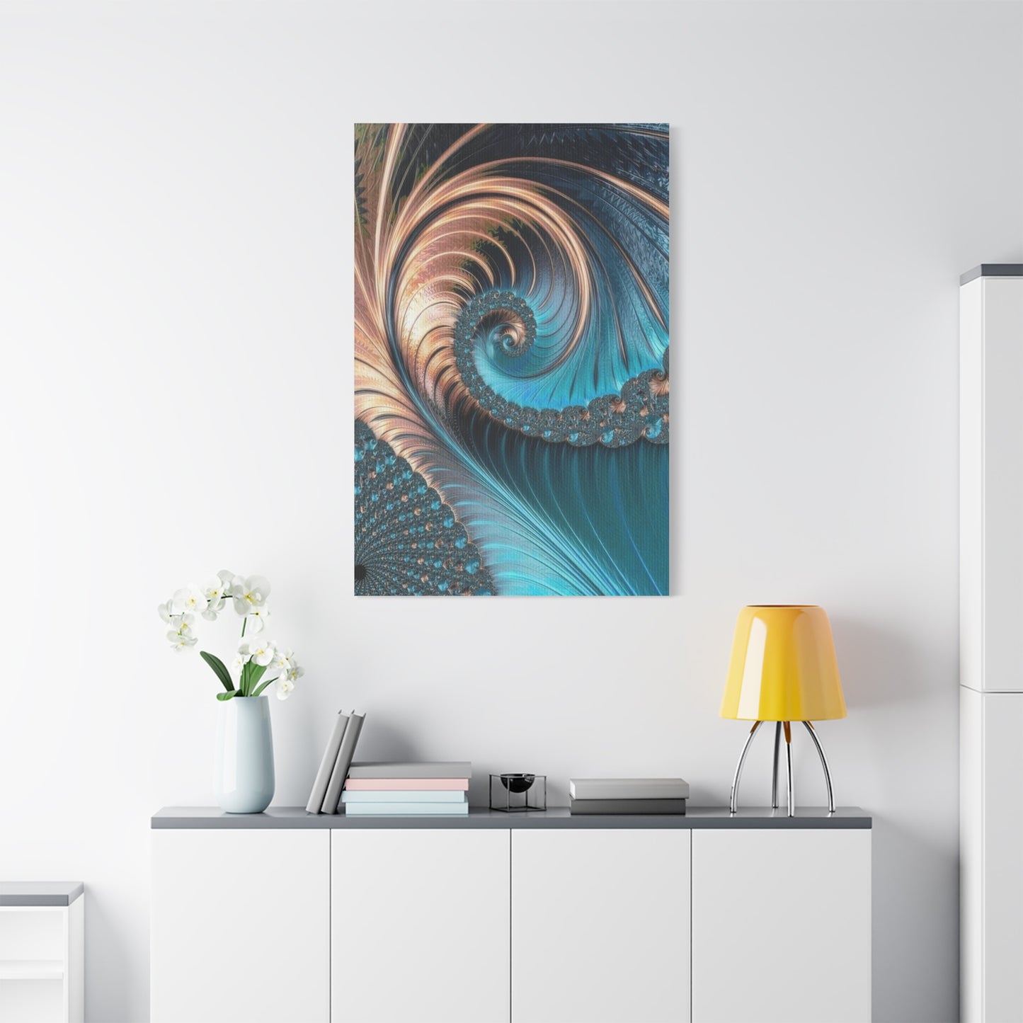 Teal Vortex Wall Art & Canvas Prints