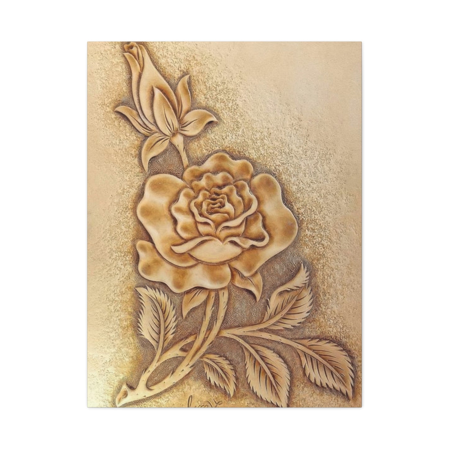 Rose Flower Leather Pattern Wall Art & Canvas Prints