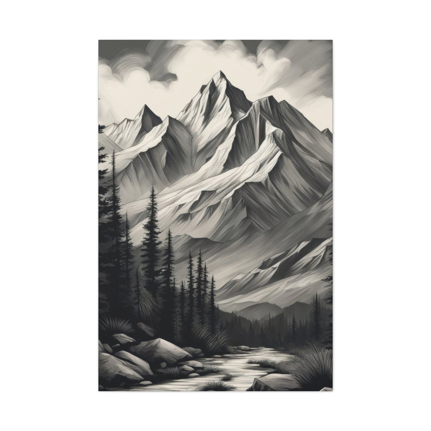 Mountains Grey Wall Art & Canvas Prints