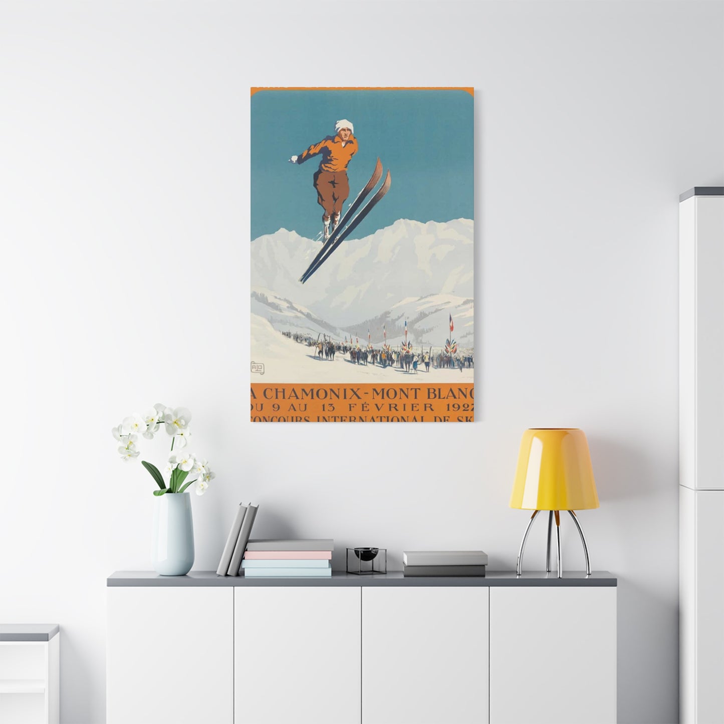 Skiing Competition Poster Wall Art & Canvas Prints