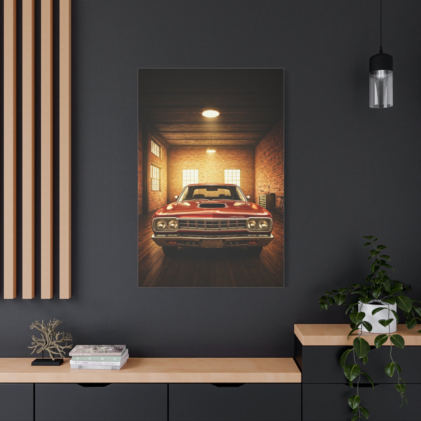 Plymouth Road Runner Tungsten Garage Wall Art & Canvas Prints
