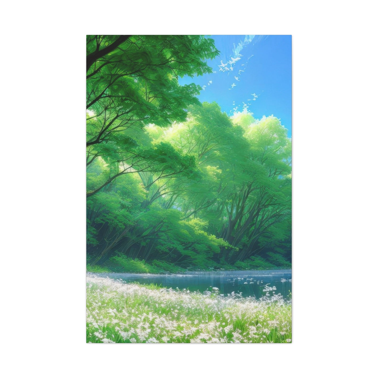 White Flowers Forest Wall Art & Canvas Prints