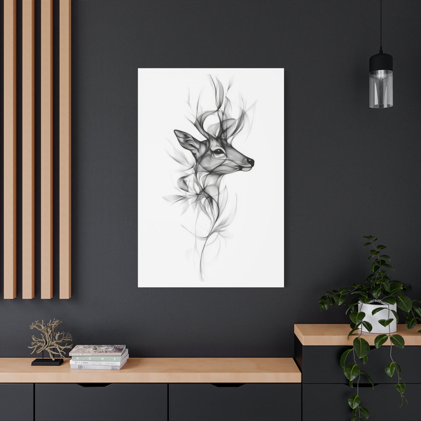 Deer Grey Wall Art & Canvas Prints