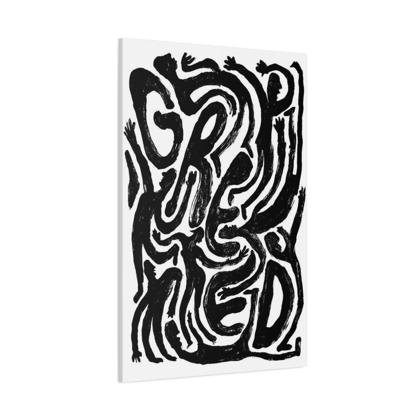 Black & White Greed Wall Art & Canvas Prints