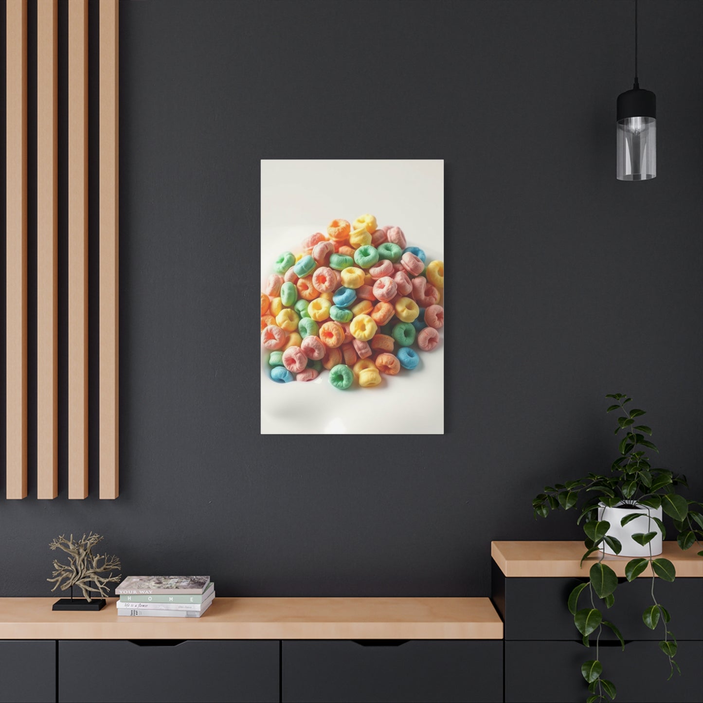 Kaleidoscope in Cream Canvas Wall Art & Canvas Print