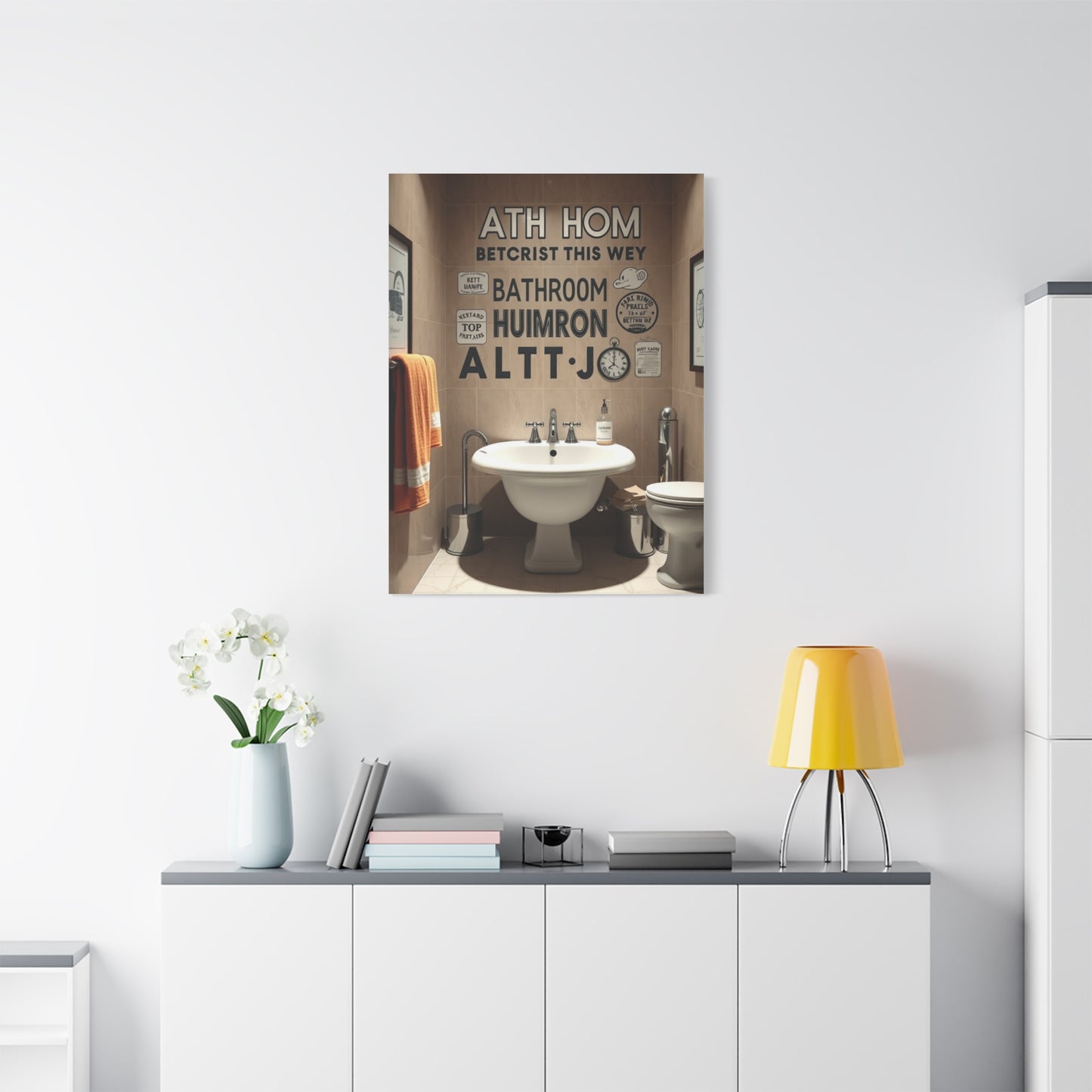 Supreme Bathroom Humor Art Collection Wall Art & Canvas Print