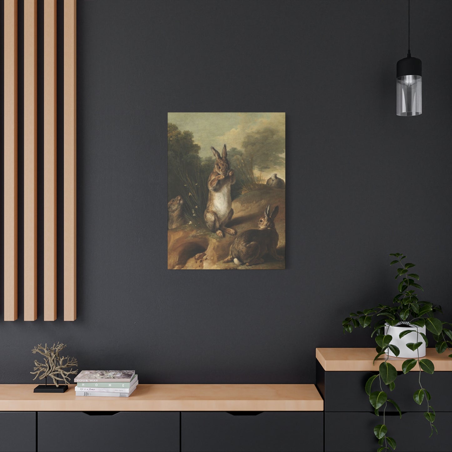 Rabbit In Wild Painting Wall Art & Canvas Prints