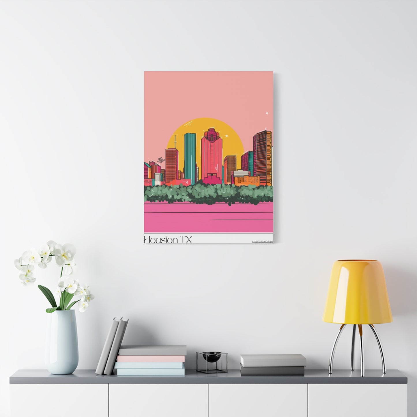 Houston Skyline Abbicreates Wall Art & Canvas Prints