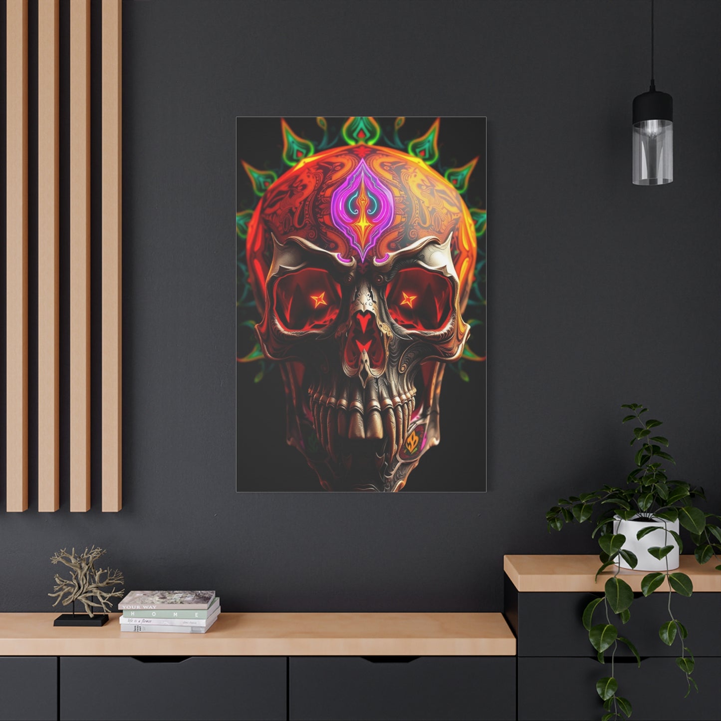 Trippy Skull Art Premium Canvas 19 Wall Art & Canvas Print