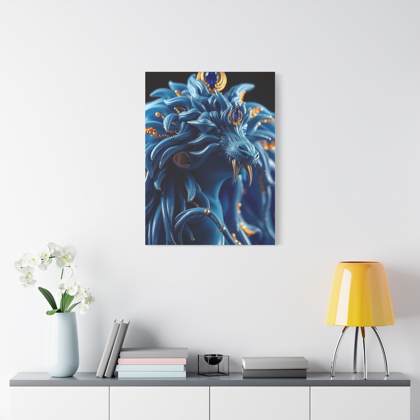 Supreme Blue & Gold Art Collection Wall Art & Canvas Print