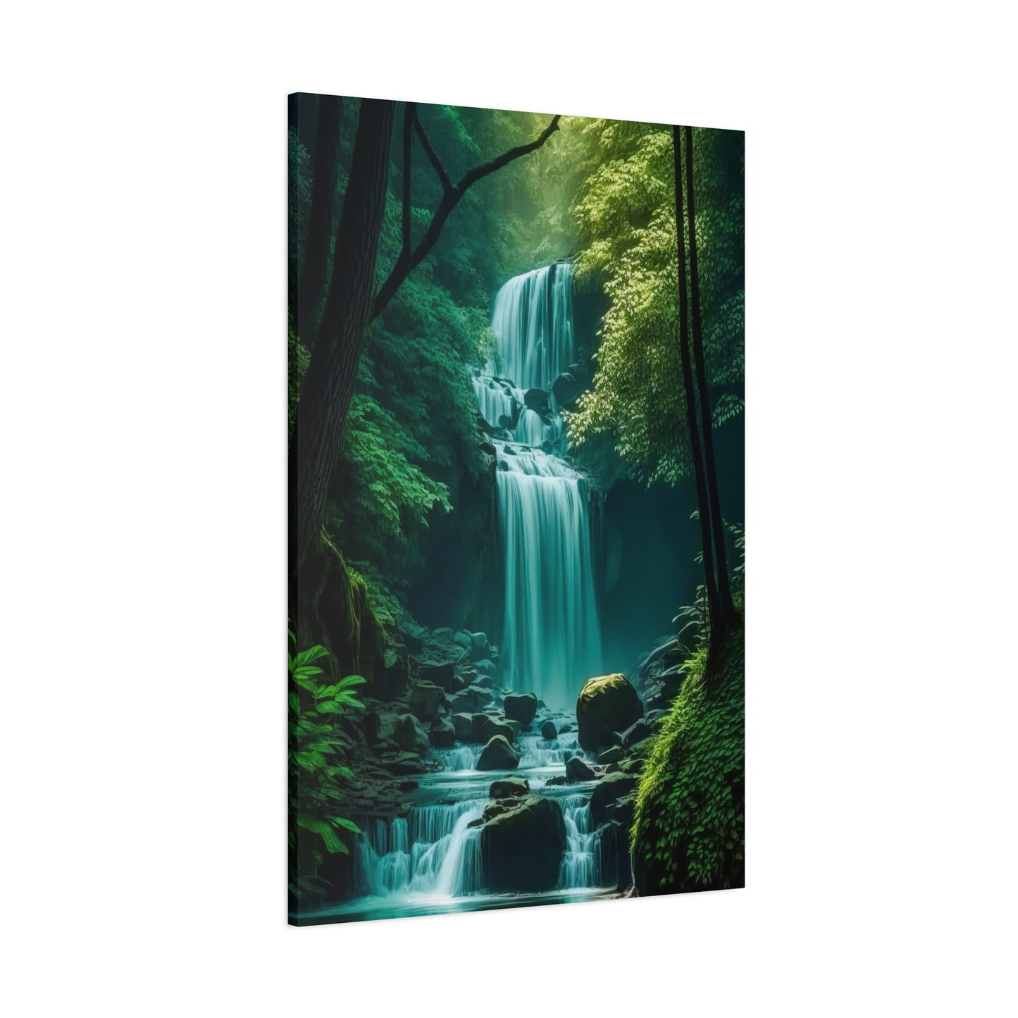 Waterfall In Forest Wall Art & Canvas Prints