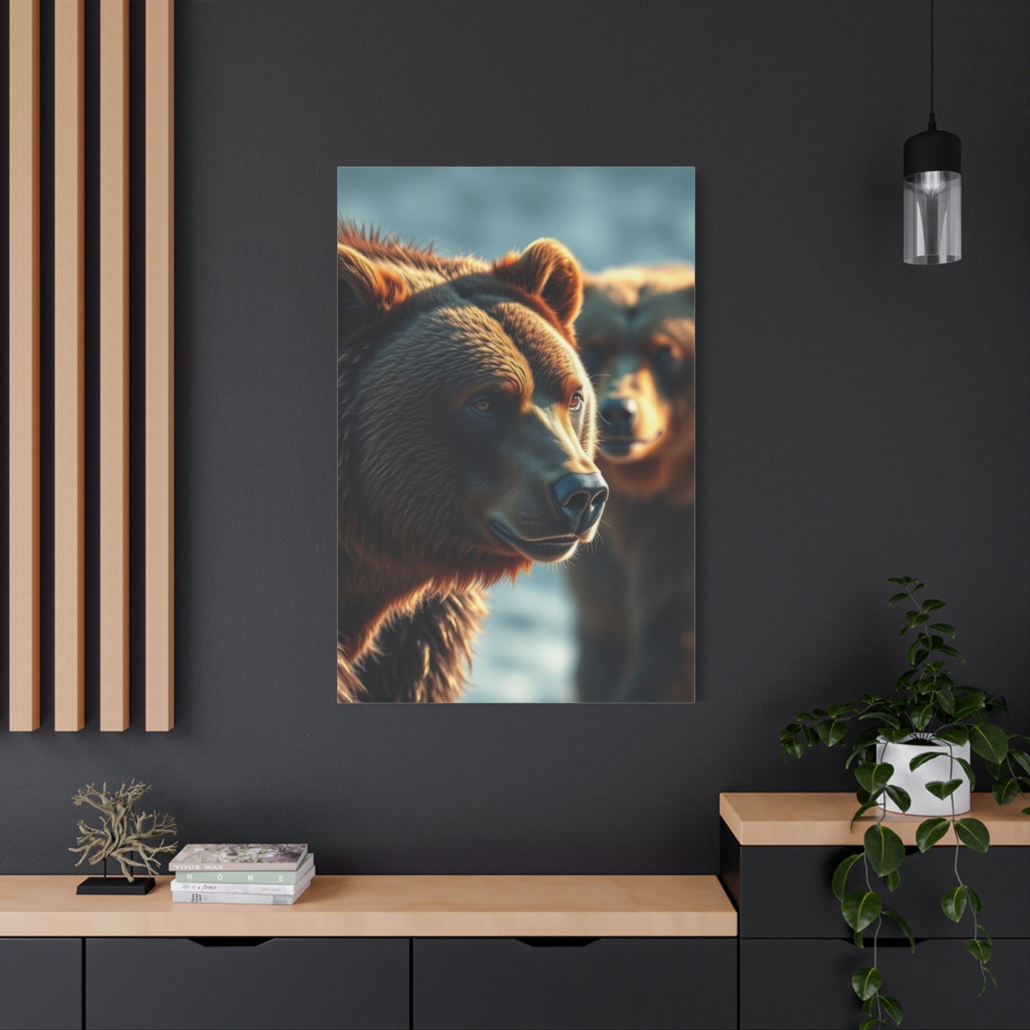Grandiose Bear Silhouette Art Wall Art & Canvas Print
