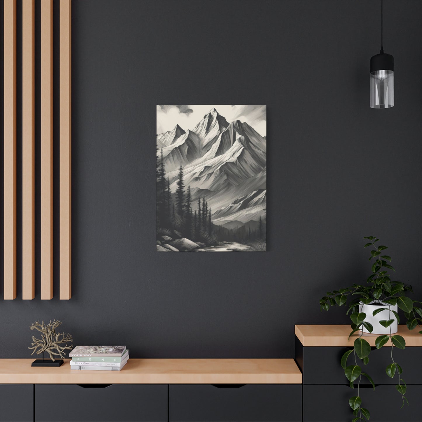 Mountains Grey Wall Art & Canvas Prints