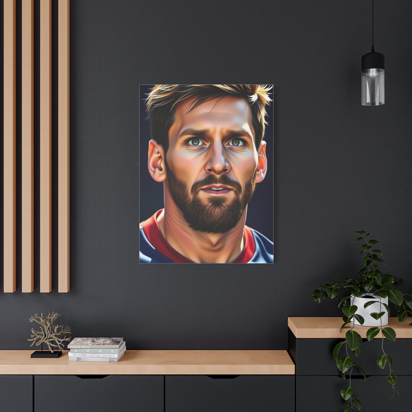 Lionel Messi Illustration Art Premium Canvas 19 Wall Art & Canvas Print