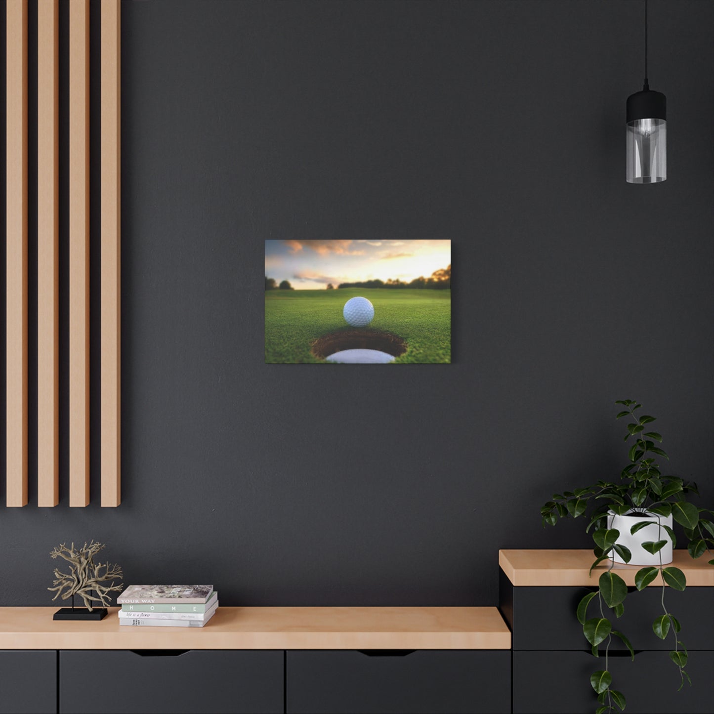 Golf Ball Cup Closeup Wall Art & Canvas Prints