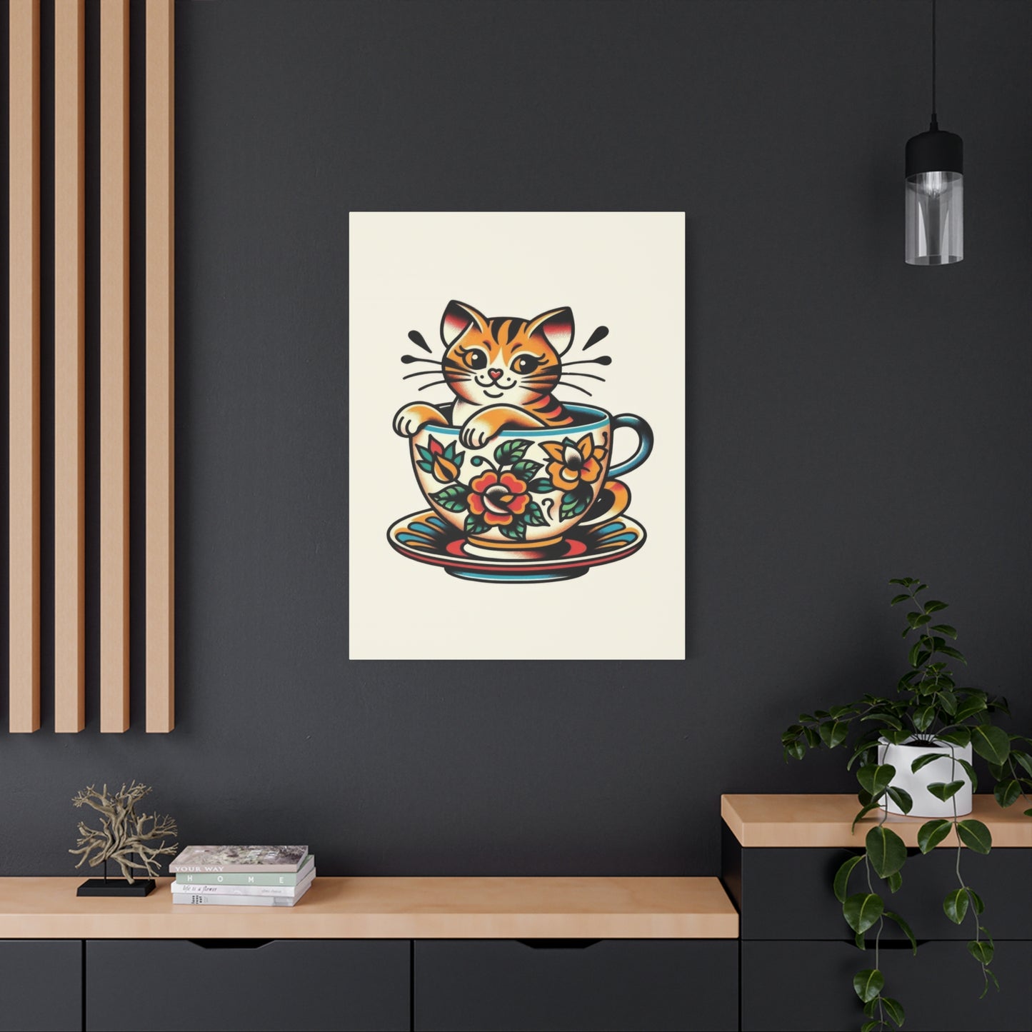 Cozy Cat in a Cup Wall Art & Canvas Prints