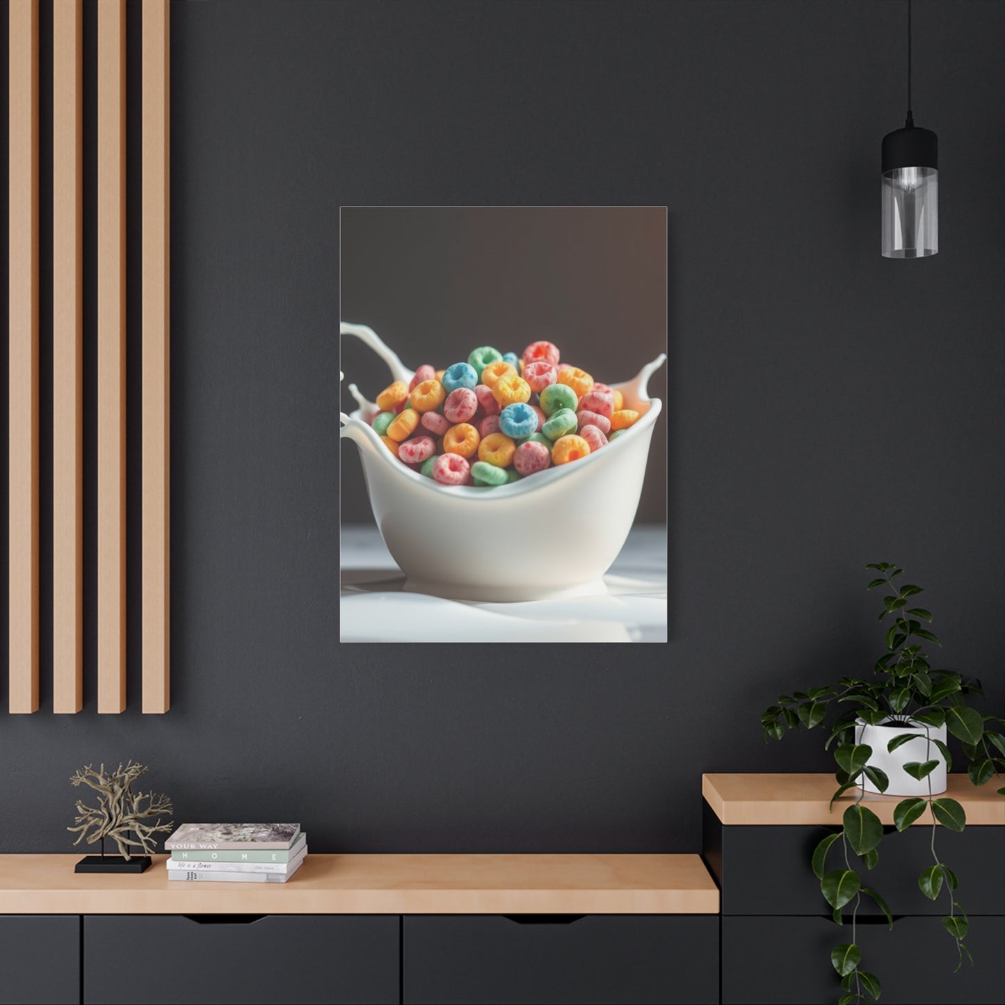 Fruit Loops in Milk Art Premium Canvas 20 Wall Art & Canvas Print