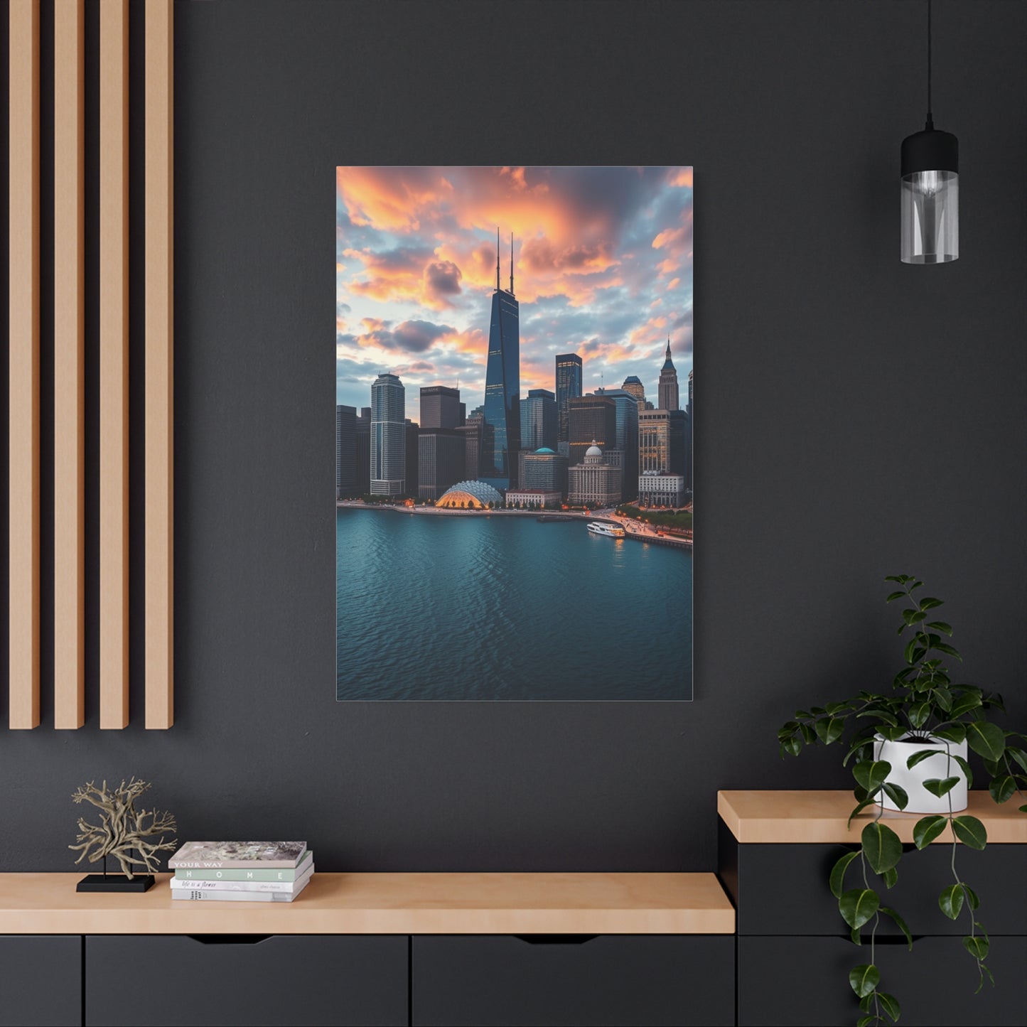 Chicago Skylines Art Canvas Art 7 Wall Art & Canvas Print