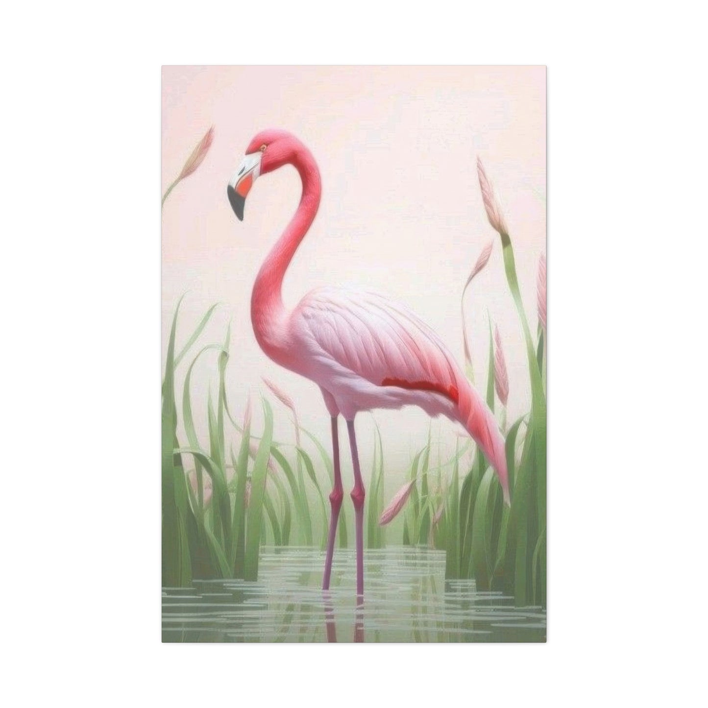 Flamingo Water Grass Wall Art & Canvas Prints
