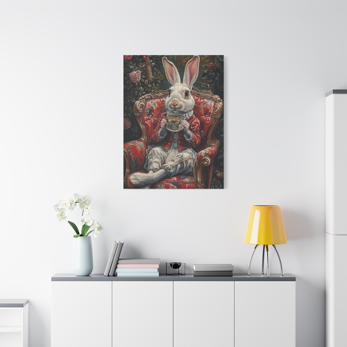 Small White Rabbit King Wall Art & Canvas Prints