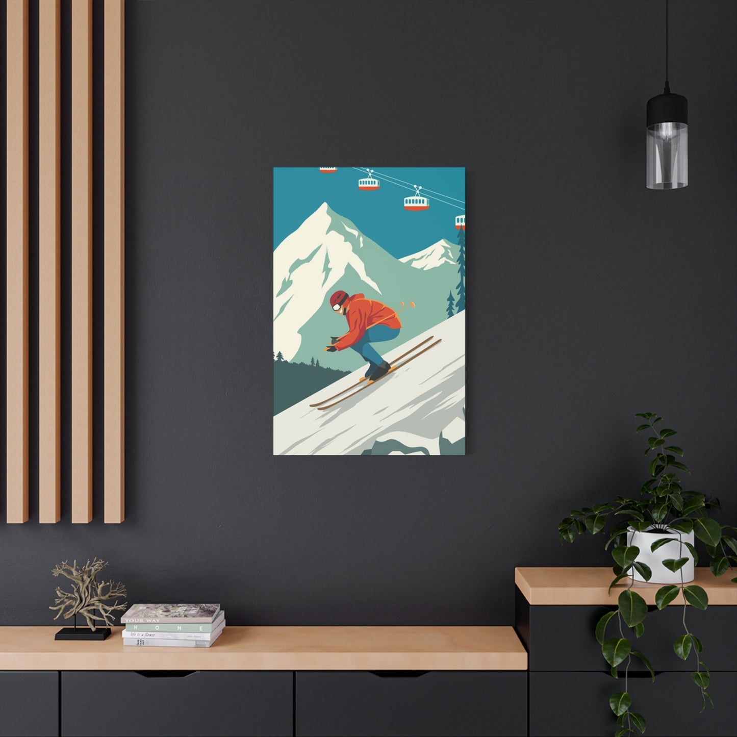 Skiing Poster Wall Art & Canvas Prints