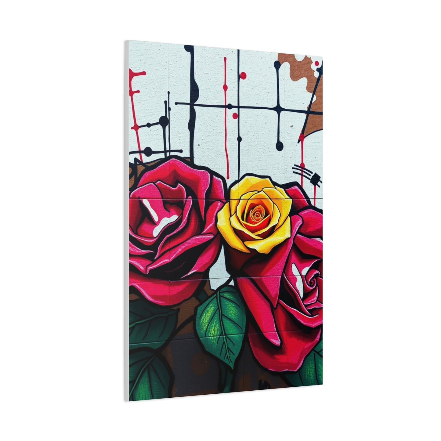 Graffiti Rose Splendor Wall Art & Canvas Print