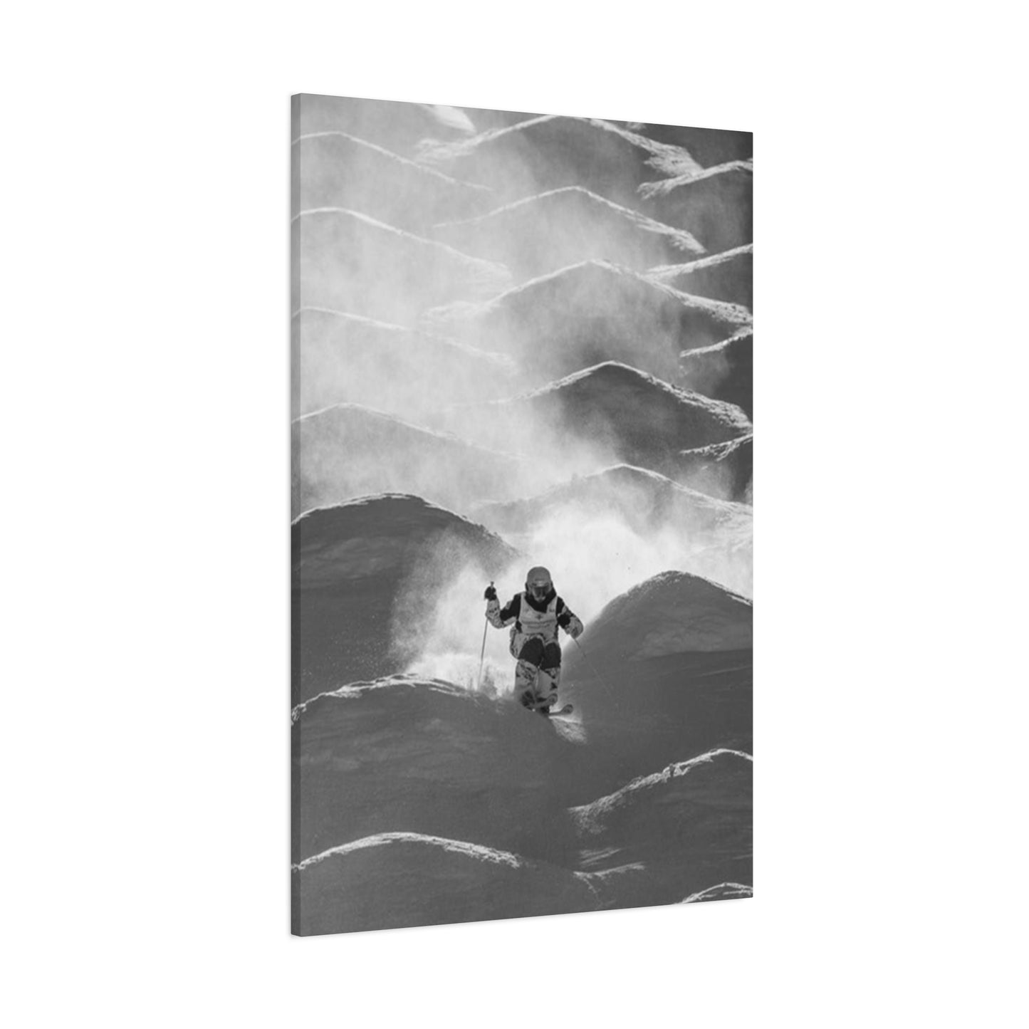 Black & White Skiing Poster Wall Art & Canvas Prints