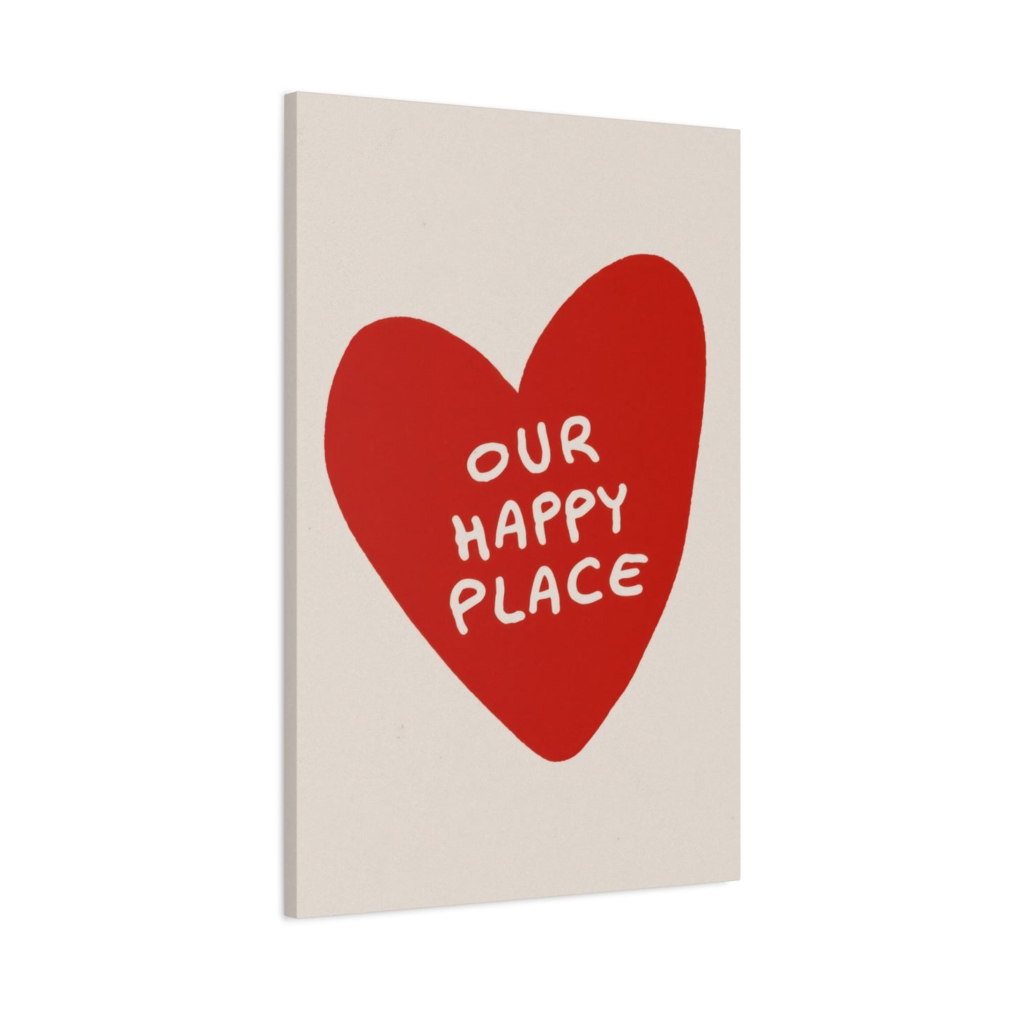 Our Happy Place Red Heart Wall Art & Canvas Prints