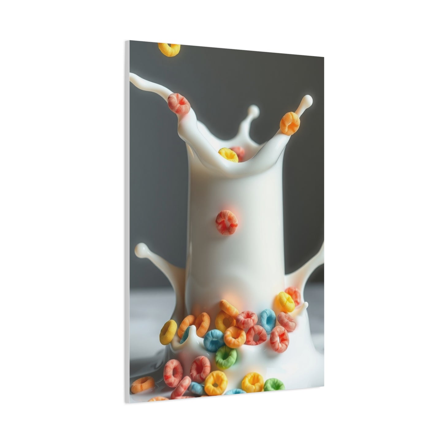 Fruit Loops in Milk Art Premium Canvas 16 Wall Art & Canvas Print