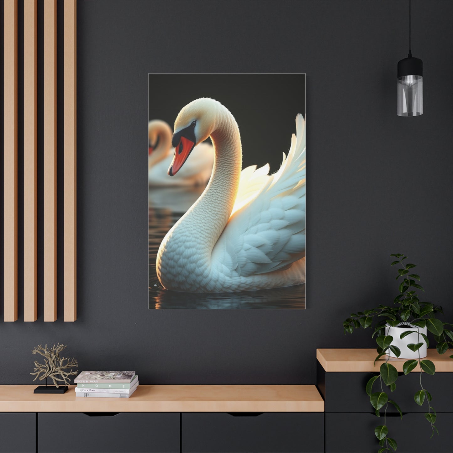 Swan Art Canvas Art 5 Wall Art & Canvas Print