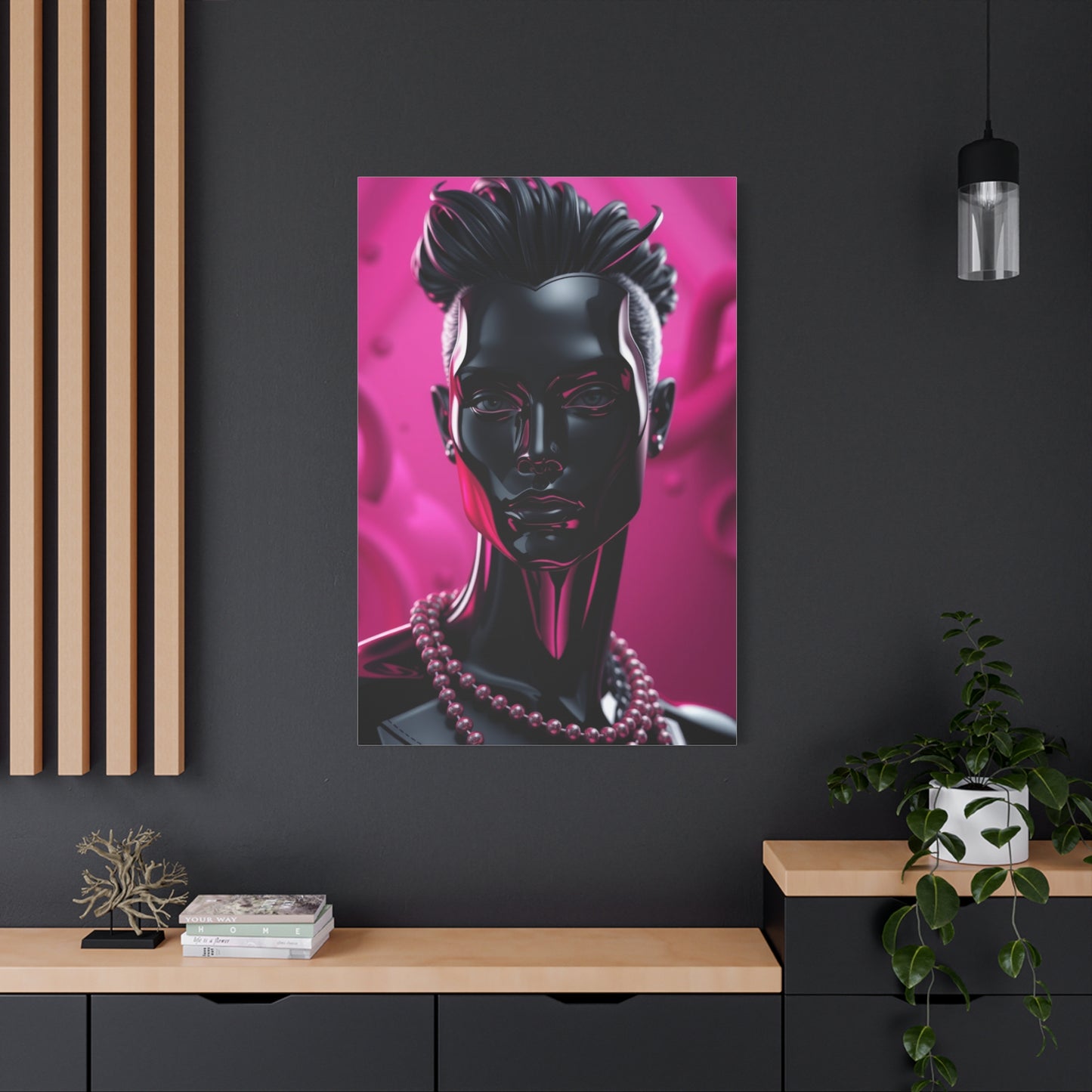 Black & Pink Art Supreme Gallery Wall Art & Canvas Print