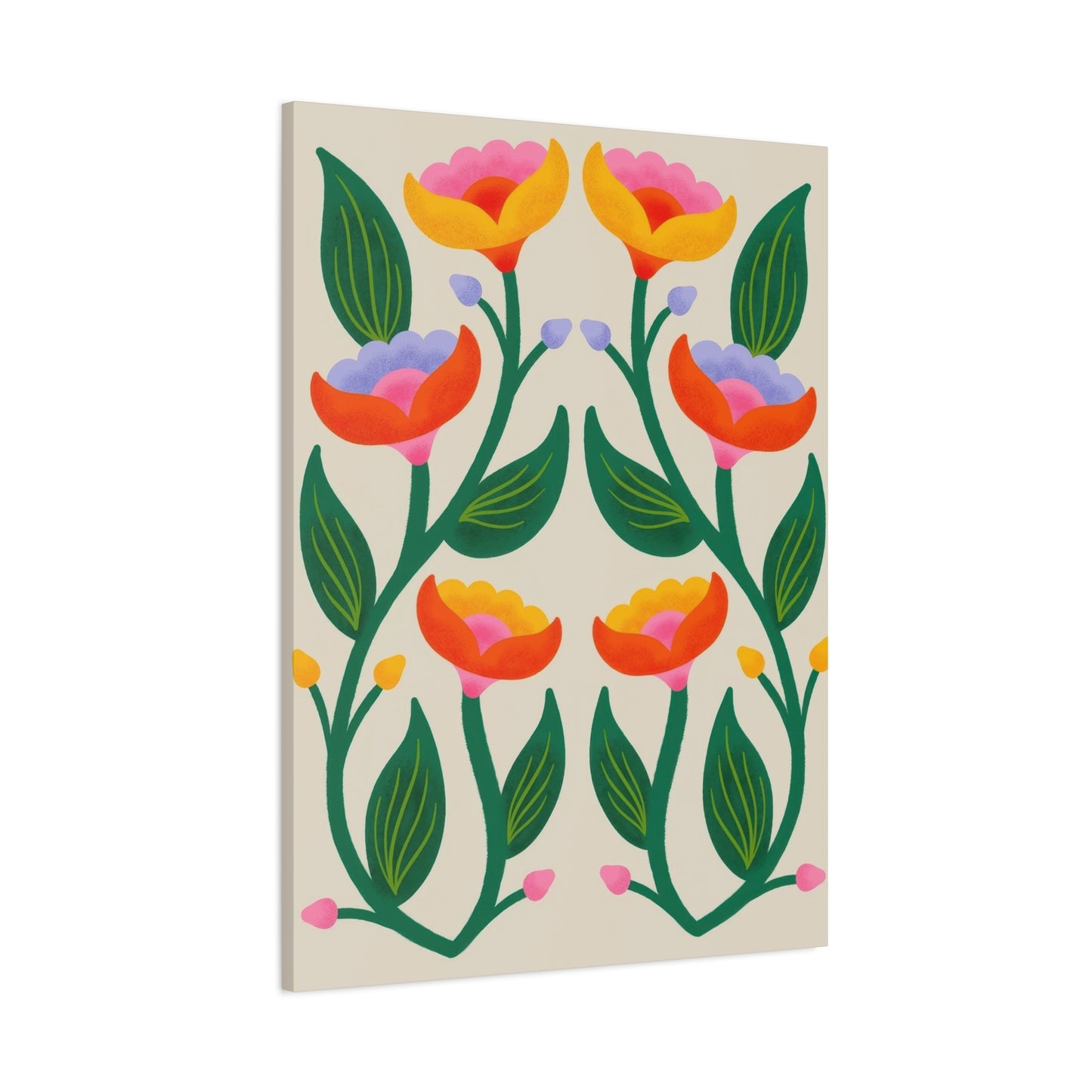 Symmetric Colorful Flowers Wall Art & Canvas Prints