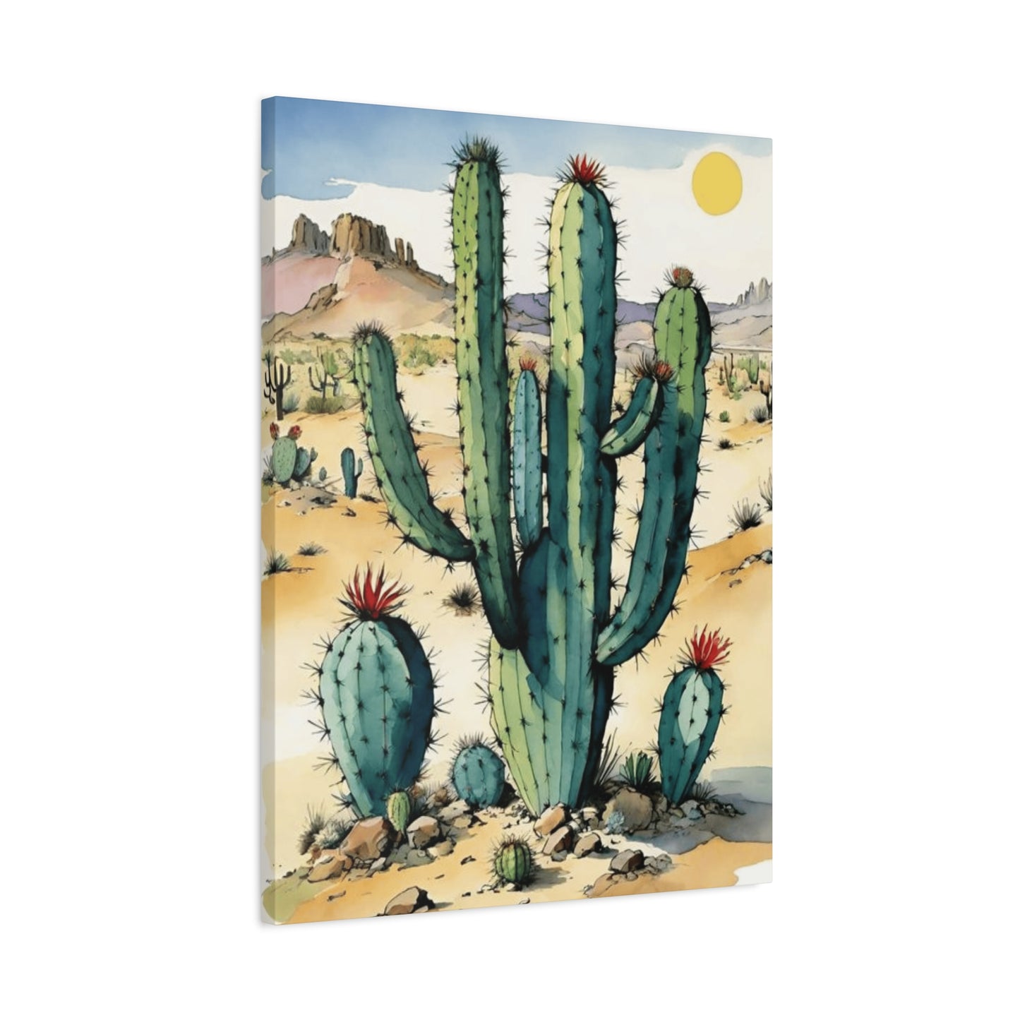 Large Cacti in Desert Wall Art & Canvas Prints