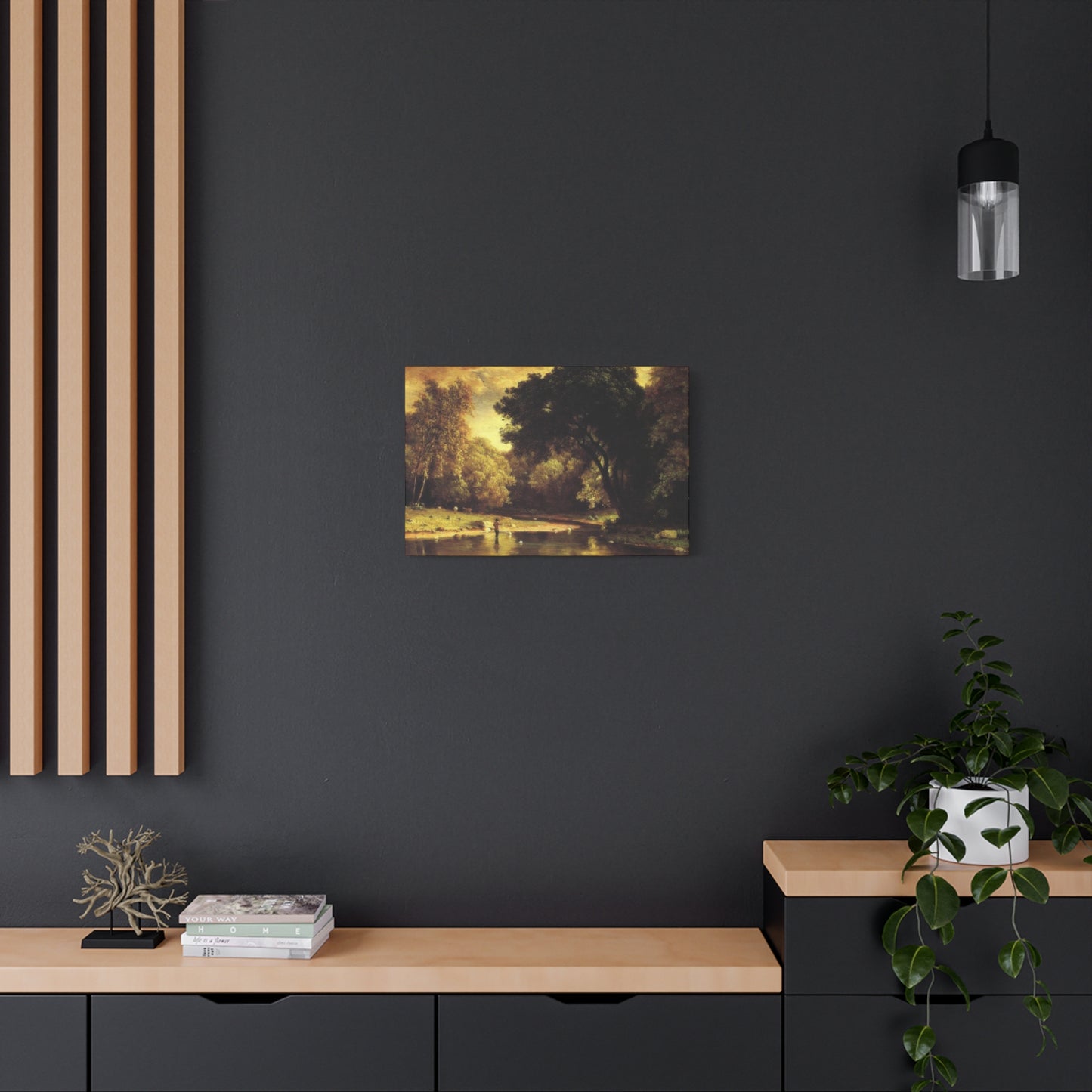 Fisherman In A Stream George Inness Wall Art & Canvas Prints