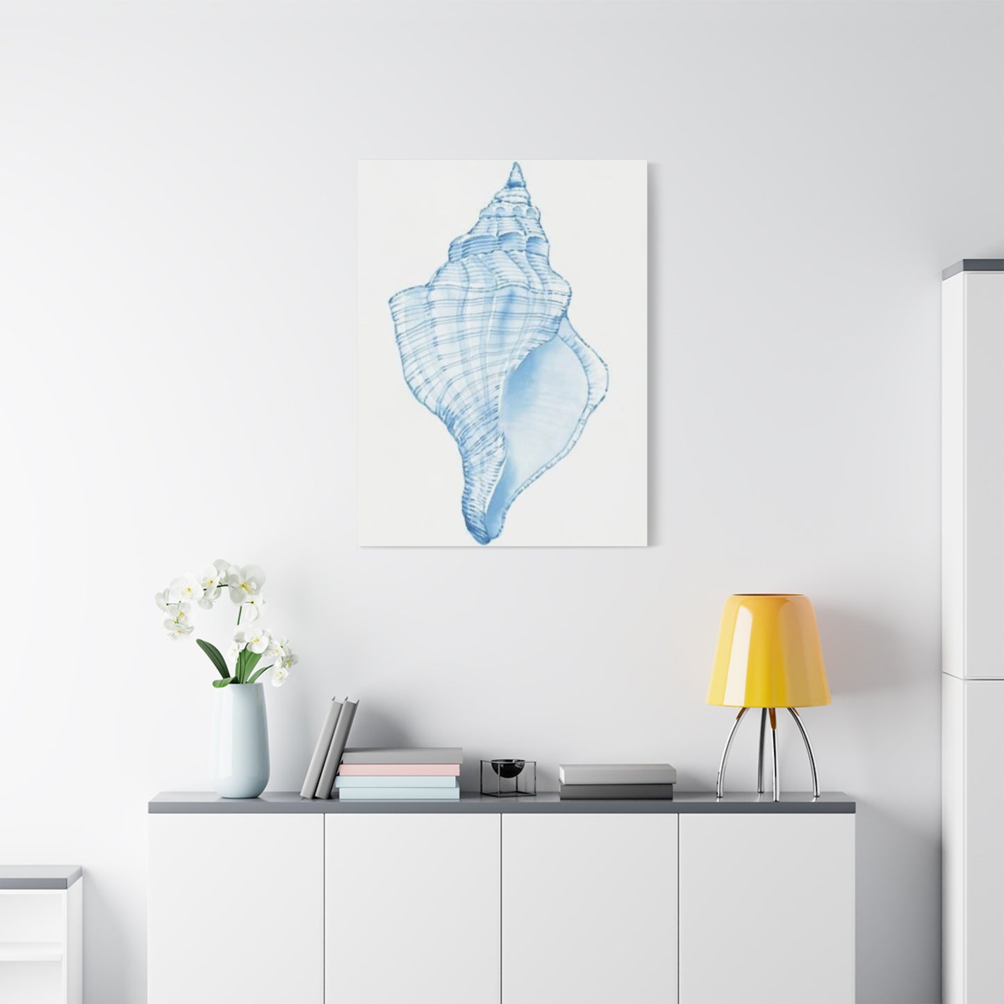 Blue Shell Drawing Wall Art & Canvas Prints