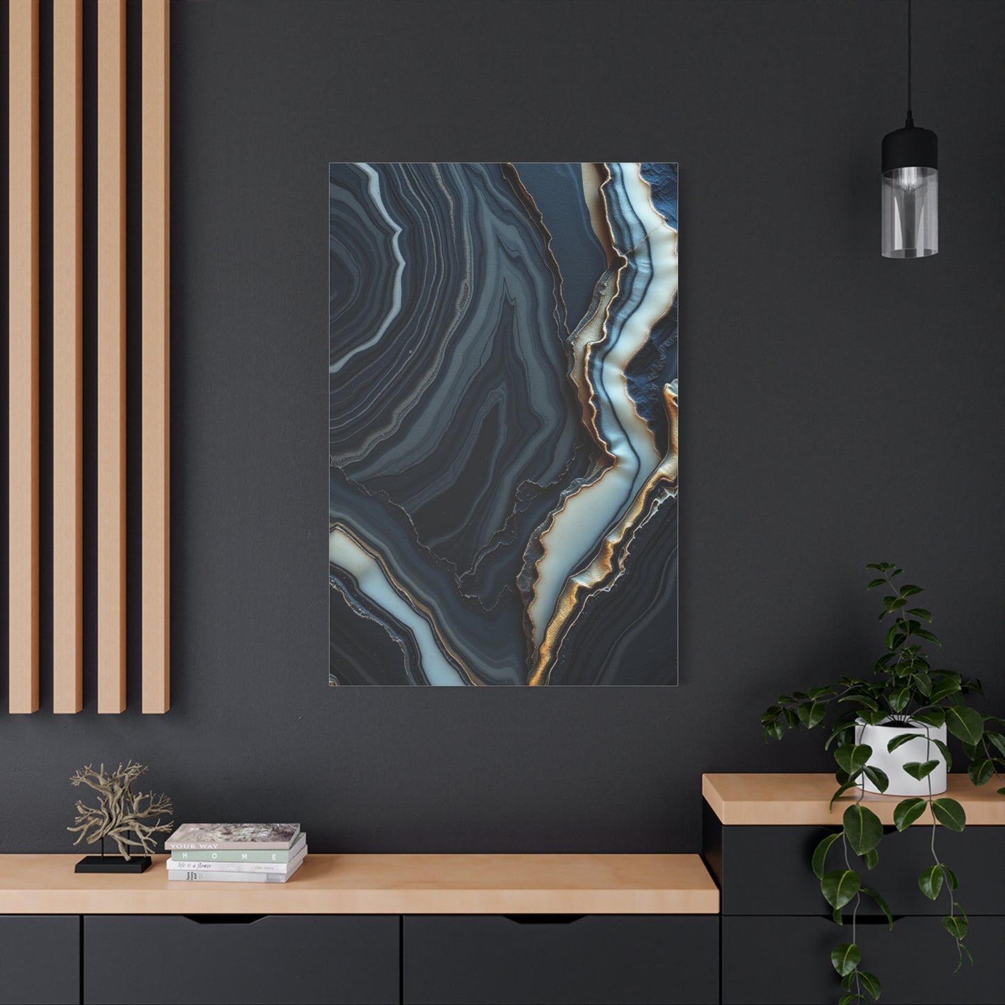 Masterpiece Charcoal, Onyx, and Ivory Art Vision Wall Art & Canvas Print