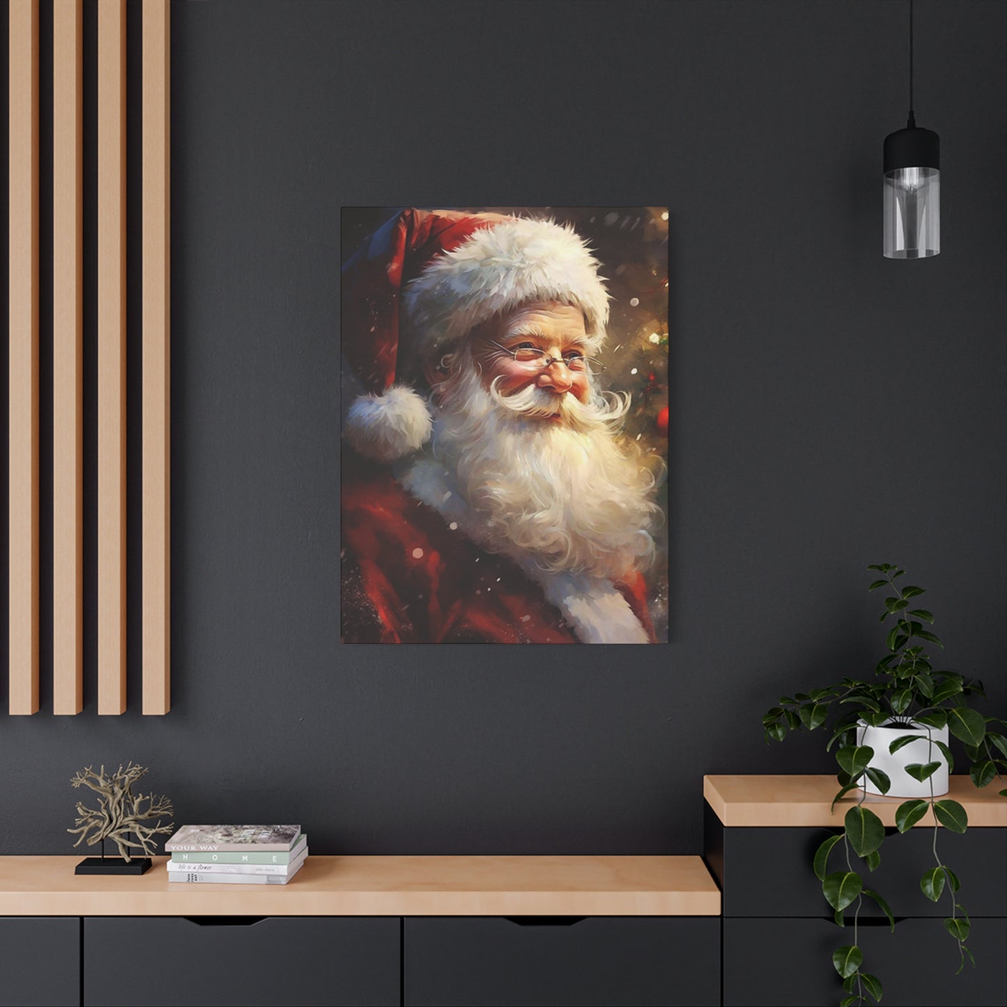 Happy Santa Claus Painting Wall Art & Canvas Prints