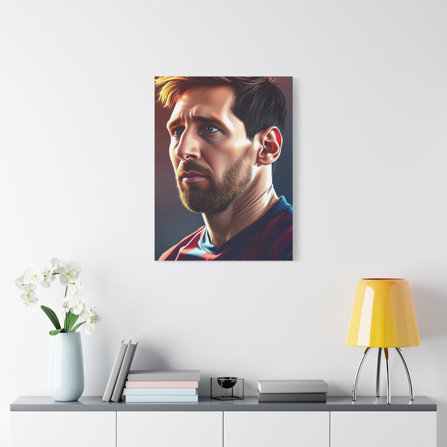 Lionel Messi Illustration Art Premium Canvas 15 Wall Art & Canvas Print