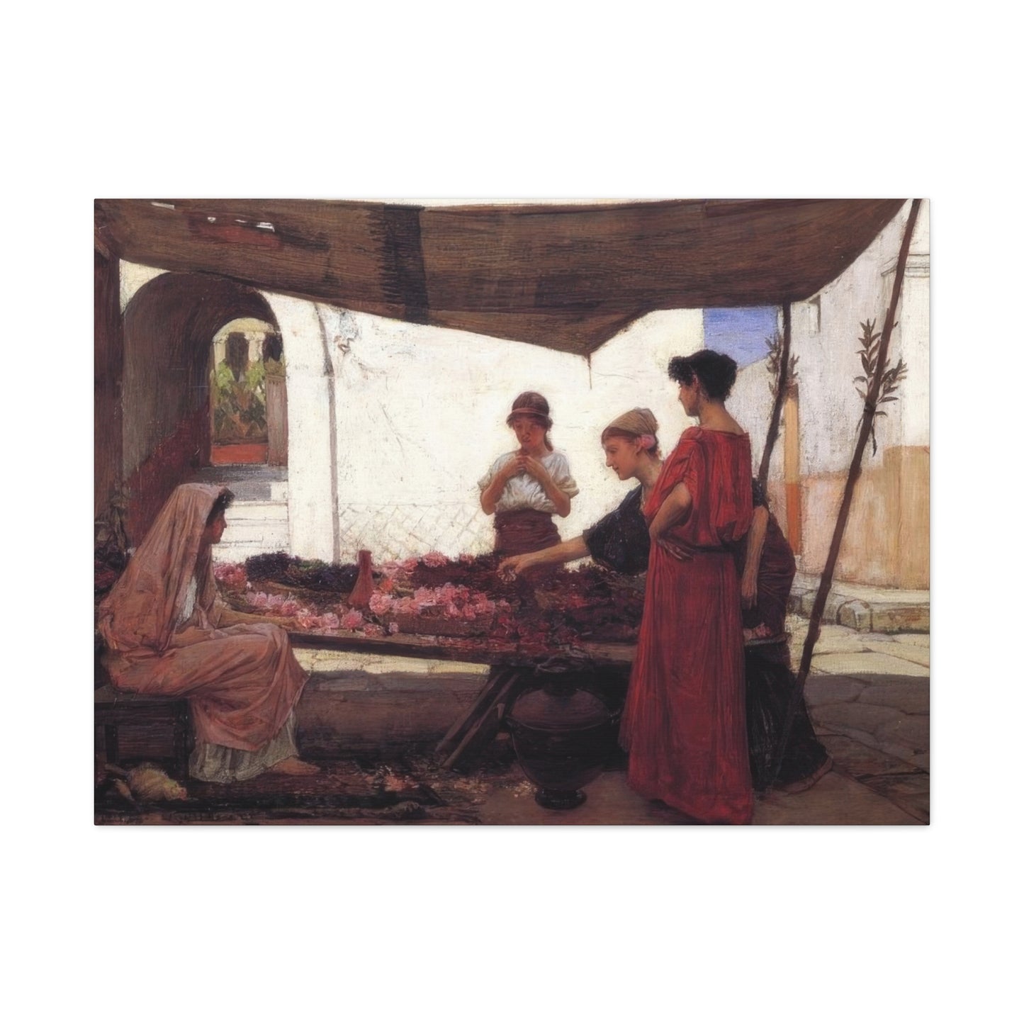 John William A Flower Stall Wall Art & Canvas Prints