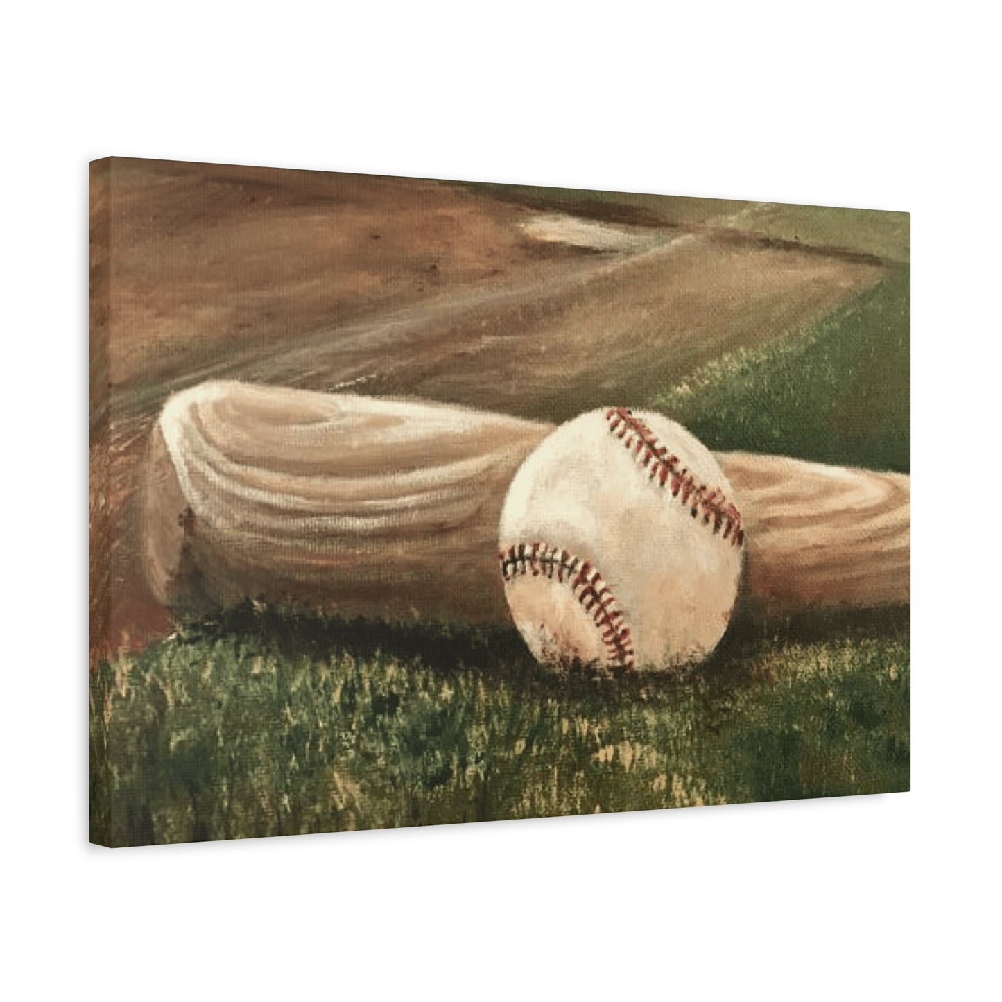 Baseball Bat and Ball Flag Wall Art & Canvas Prints