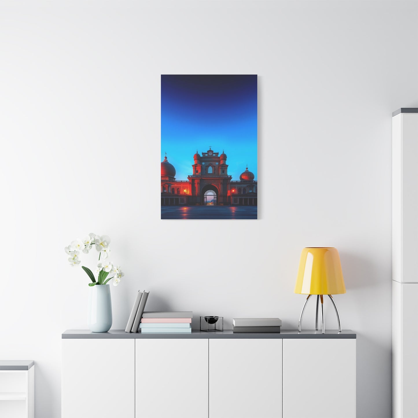 Regal Blue and Clay Fusion Wall Art & Canvas Print